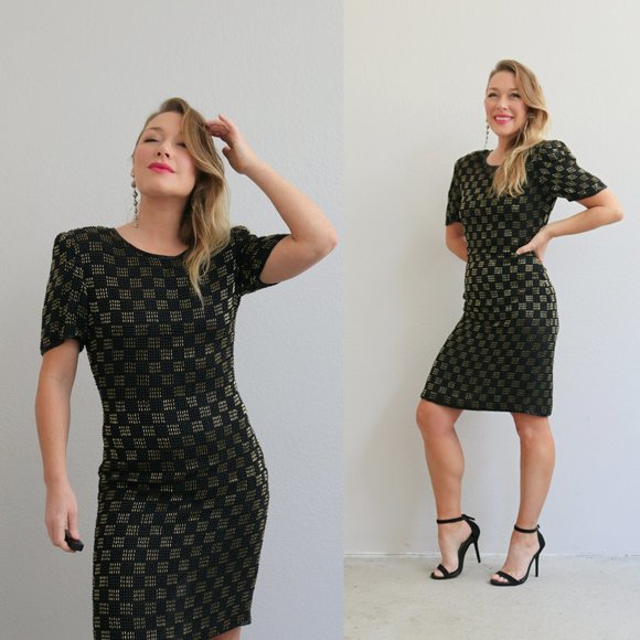 1990's Mark & John by Gopal Evening Dress //  Women's Size Extra Small to Small - Picture 4 of 7